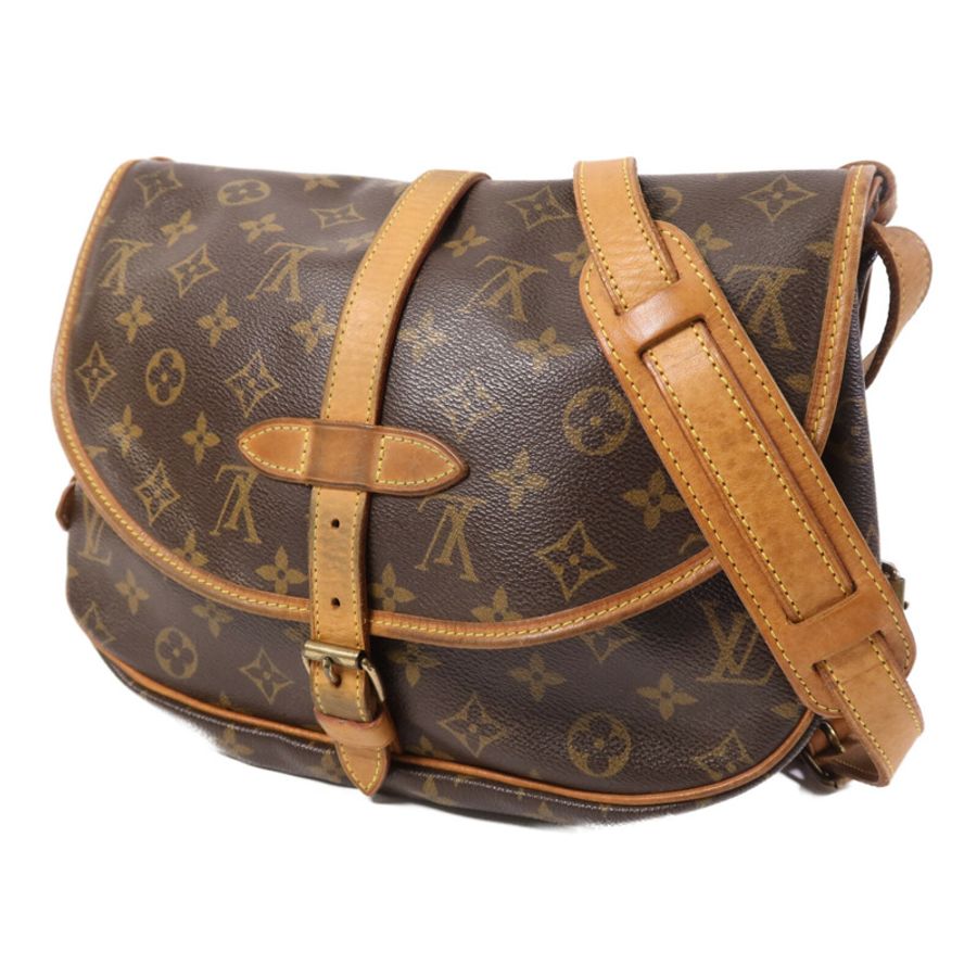 LOUIS VUITTON Monogram Saumur 30金扣肩背袋-2