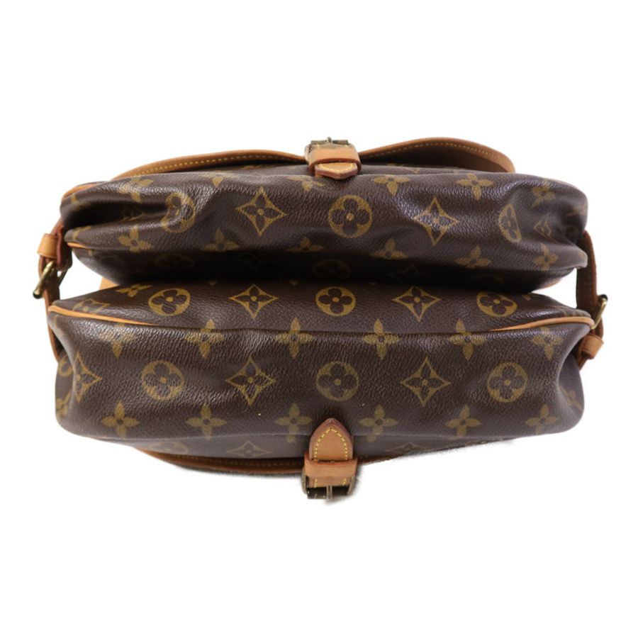 LOUIS VUITTON Monogram Saumur 30金扣肩背袋-3