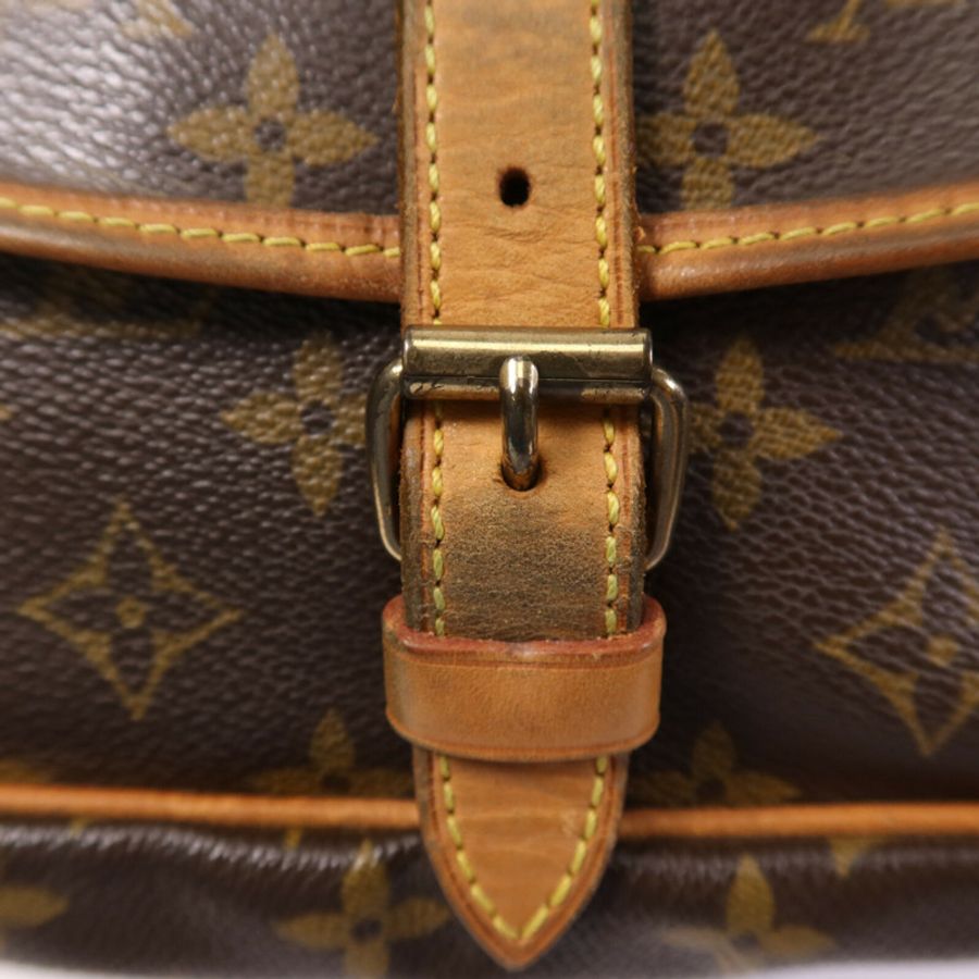 LOUIS VUITTON Monogram Saumur 30金扣肩背袋-7