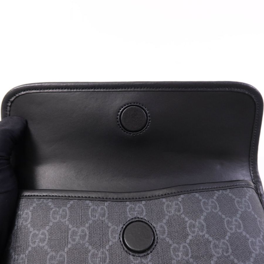 GUCCI 塗層帆布Waist Bag銀扣腰包-13