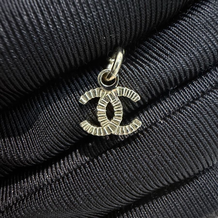 Chanel 23B 金色CF包包雙C水鑽項鏈 XB851-7