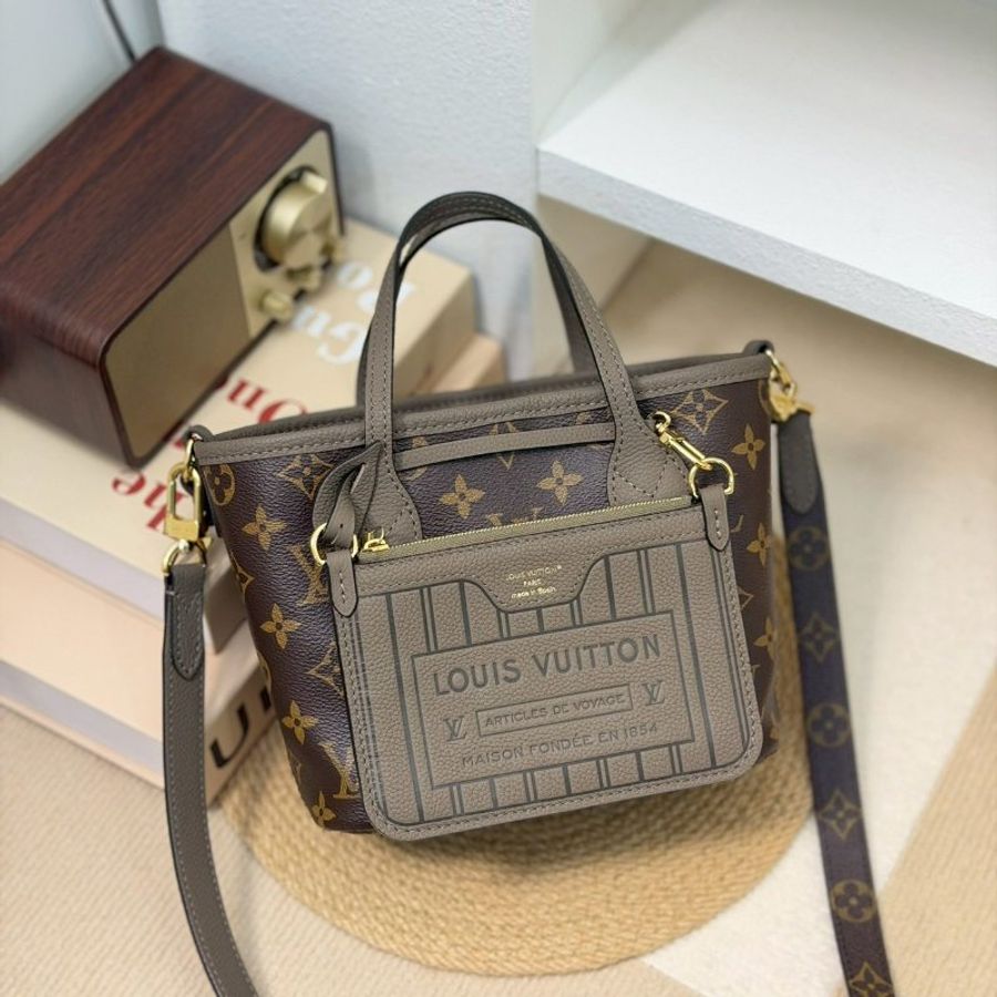 (稀有釋出、大全配✨)🏷LV 路易威登.Neverfull Inside Out MM 雙面小托特 芯片款 M28349-0