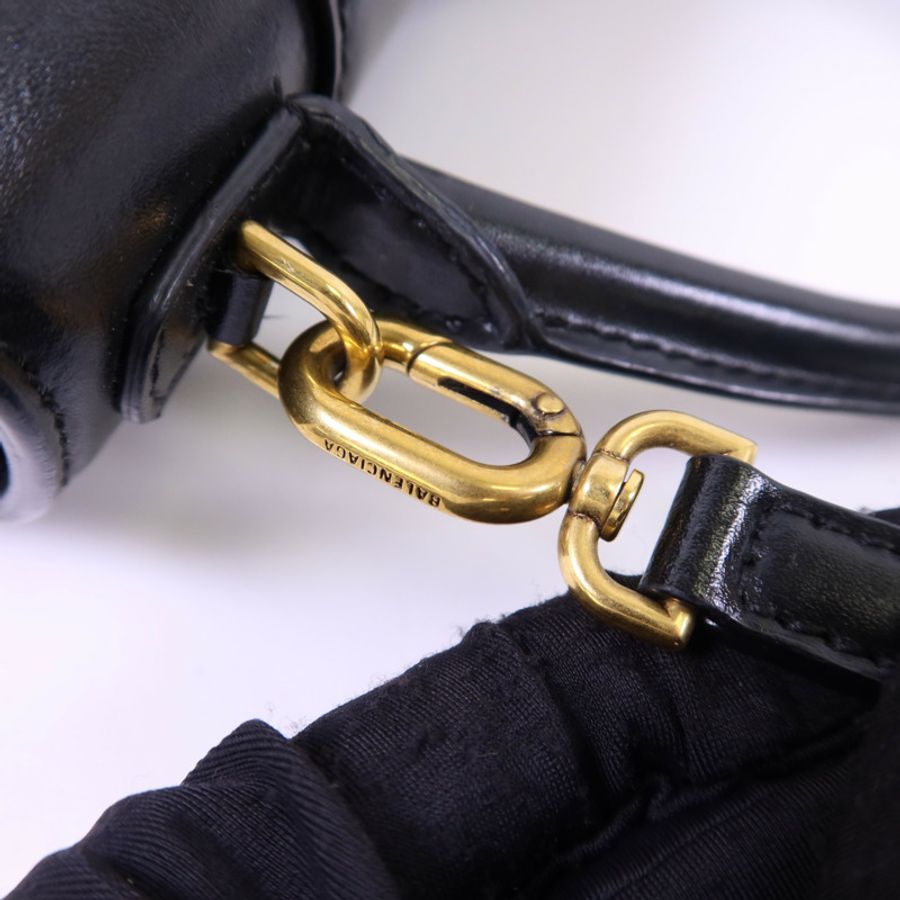 BALENCIAGA 牛皮皮革Hourglass Small Top Handle金扣手挽肩背兩用袋-17