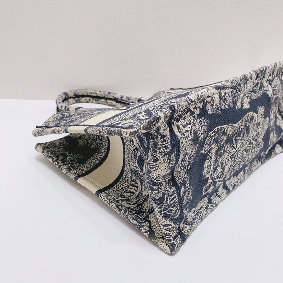 Dior book tote動物園 藍色刺繡藍色中號購物袋36x15x26 98新配件塵袋-3