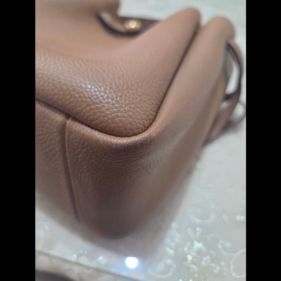 Tory burch romy 水桶包 專櫃款 提拉米蘇色-12