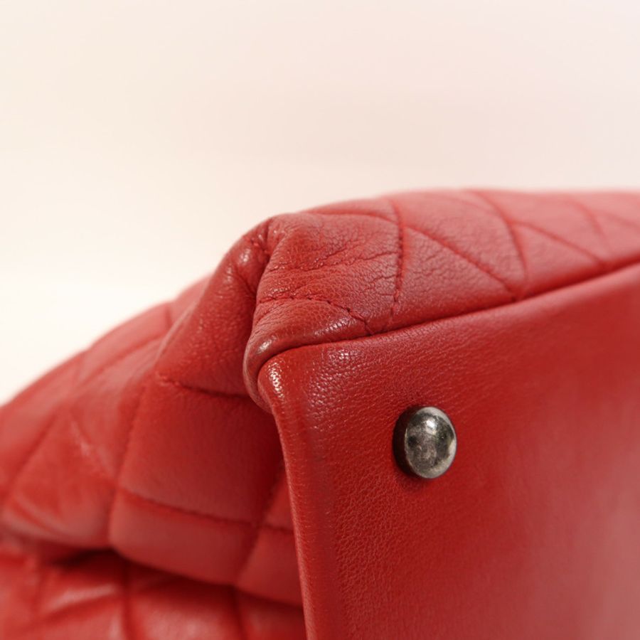 CHANEL 牛皮皮革2 Way Shoulder銀扣鏈帶手挽肩背兩用袋-12
