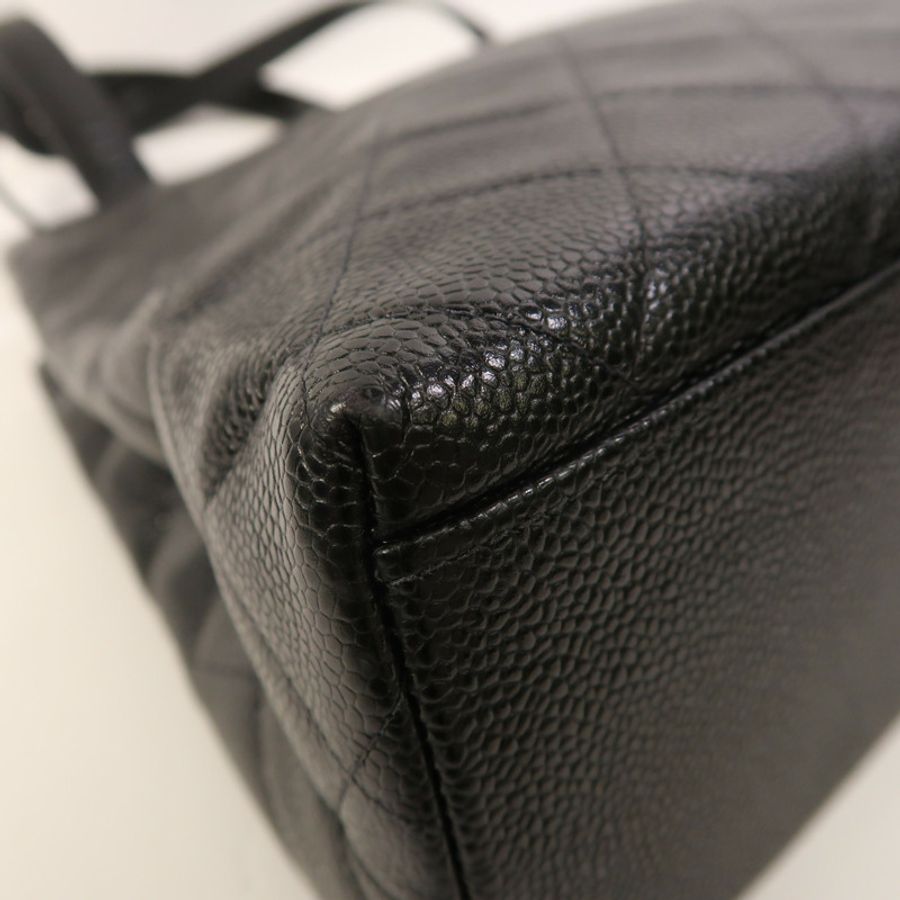 CHANEL 牛皮皮革Vintage Tote Bag金扣肩背袋-13