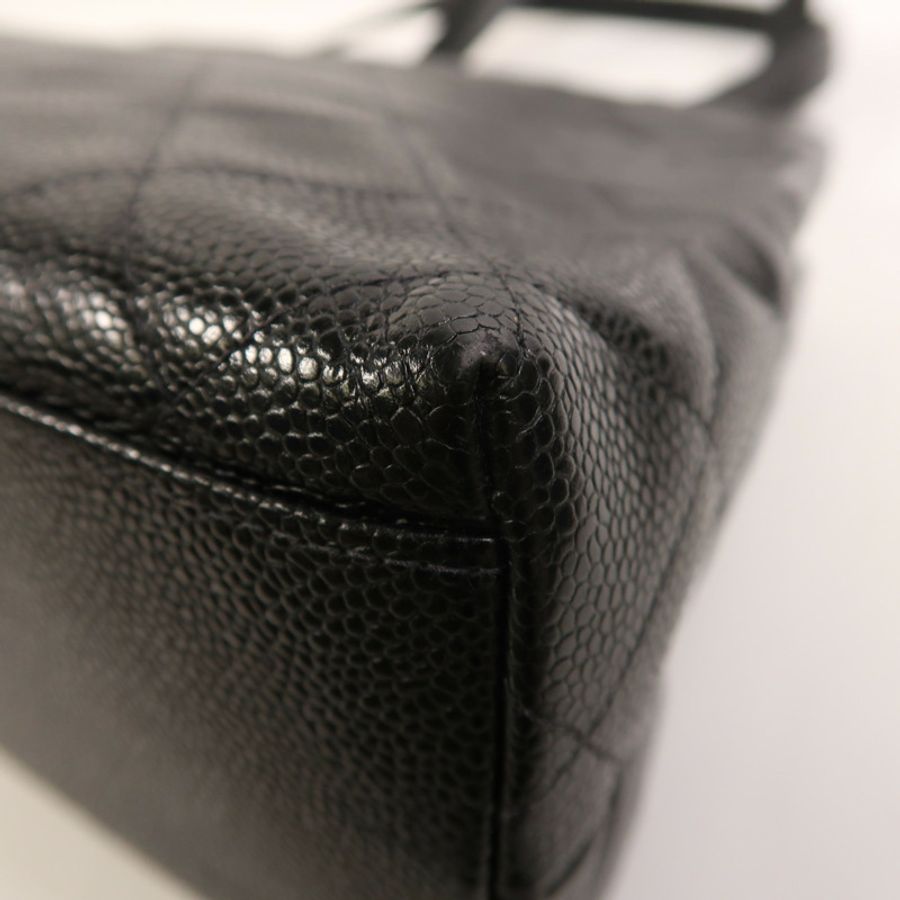 CHANEL 牛皮皮革Vintage Tote Bag金扣肩背袋-14