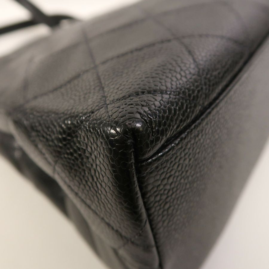 CHANEL 牛皮皮革Vintage Tote Bag金扣肩背袋-15