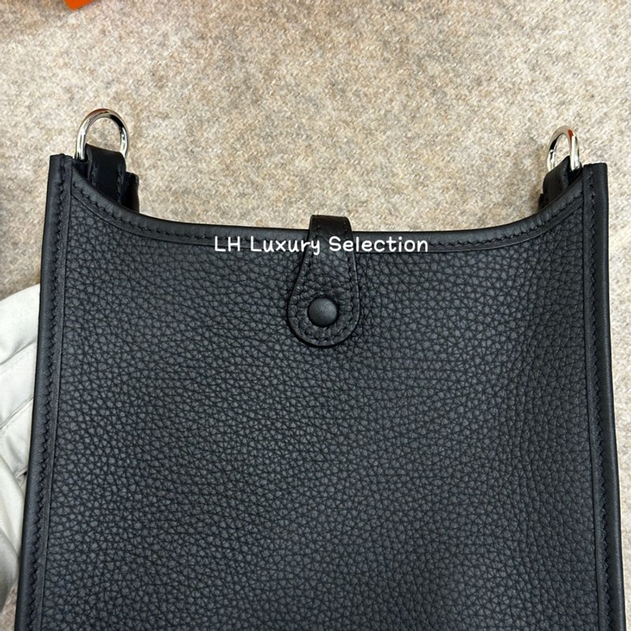 HERMÈS Mini Evelyne黑銀K刻 【低調卻藏不住的高級感🖤】-6
