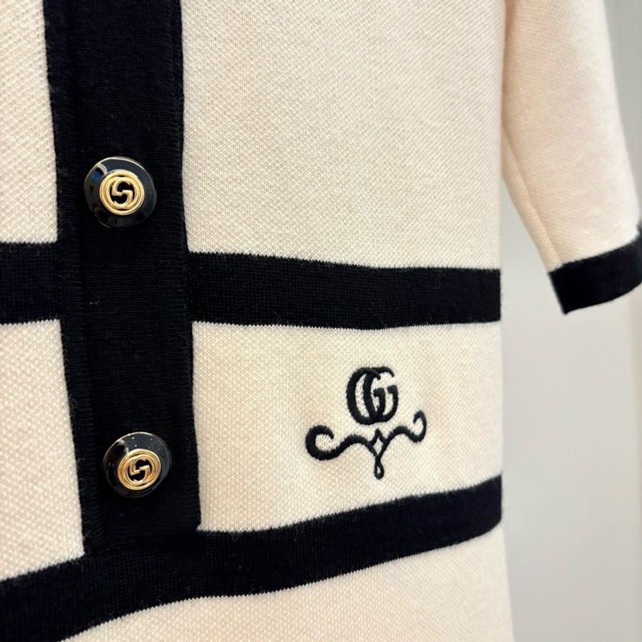 99新/Gucci/古馳Polo領短袖連衣裙/尺碼XXS-3