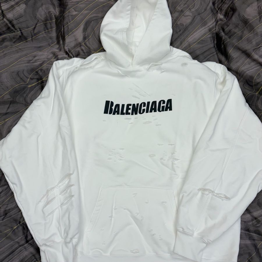 {年前限時清衣櫥啦!}Balenciaga 巴黎世家 破壞長帽T 全新-0