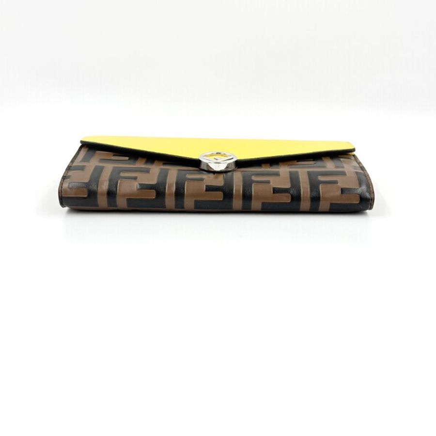 FENDI - 黃色拚FF LOGO WOC 斜背包-5