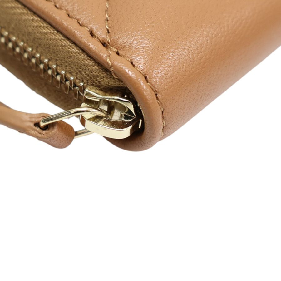 棕色 菱格紋 牛皮 19 Zip Coin Purse 拉鍊 零錢包【CHANEL 香奈兒】 AP0949-9