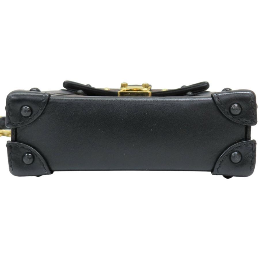 棕色 原花帆布 Pochette 行李箱 垂直 肩背包 M63913【LOUIS VUITTON LV 路易威登】 M63913-3