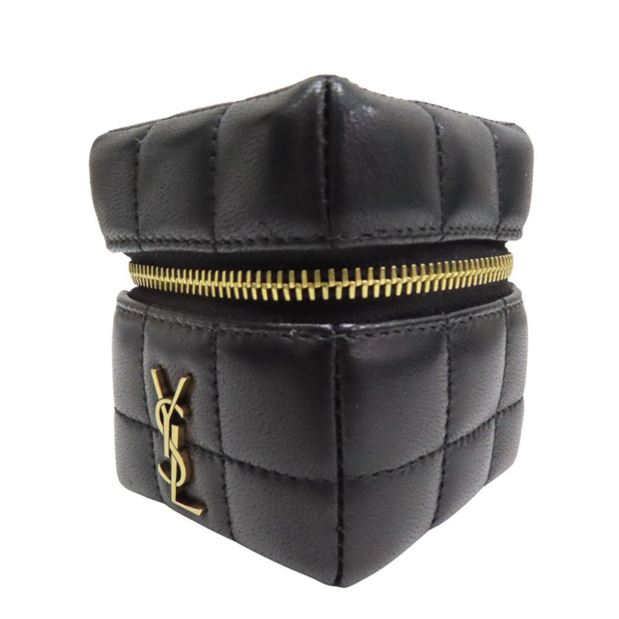 黑色 羊皮 方盒 手提包【SAINT LAURENT 聖羅蘭】 773592AABVP1000-2