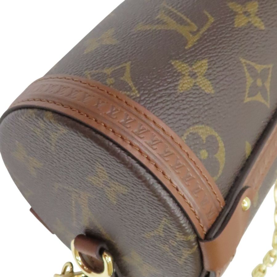 棕色 原花帆布 Papillon Trunk 金扣手挽肩背兩用袋【LOUIS VUITTON LV 路易威登】 M57835-10