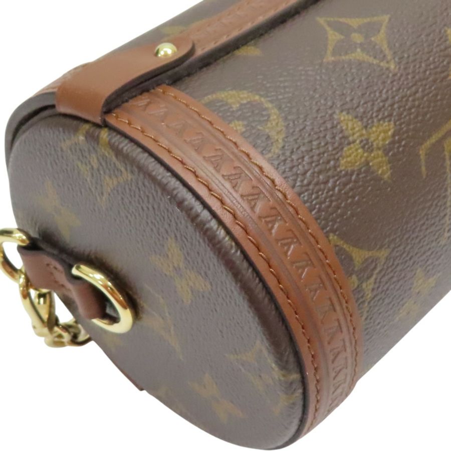 棕色 原花帆布 Papillon Trunk 金扣手挽肩背兩用袋【LOUIS VUITTON LV 路易威登】 M57835-11