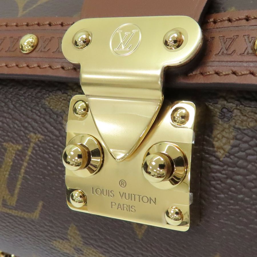 棕色 原花帆布 Papillon Trunk 金扣手挽肩背兩用袋【LOUIS VUITTON LV 路易威登】 M57835-12