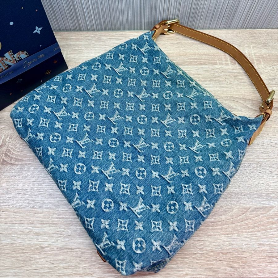 LV M95048 Baggy Denim Hobo GM 藍色丹寧牛仔肩背包-29