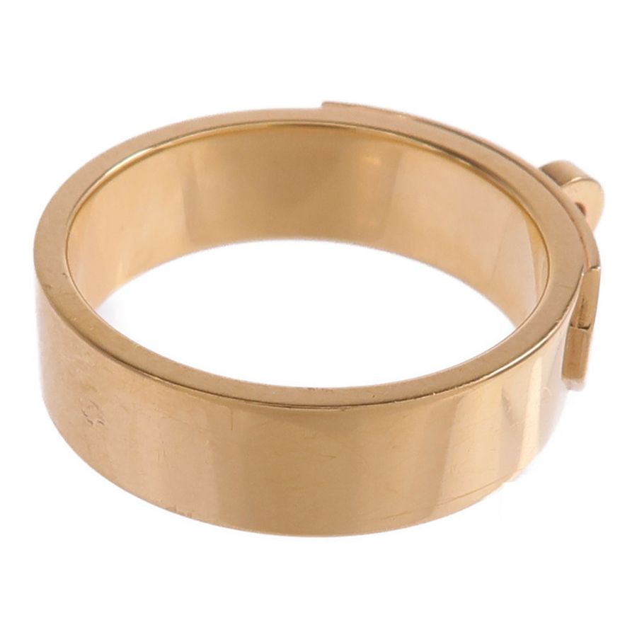 HERMES 18K玫瑰金Kelly Ring鑽石戒指Hermes#47/US#4.25-6