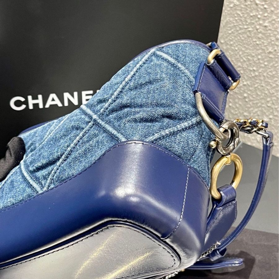 Chanel 香奈兒 流浪包小號牛仔丹寧字母手柄款 稀有 全套-5