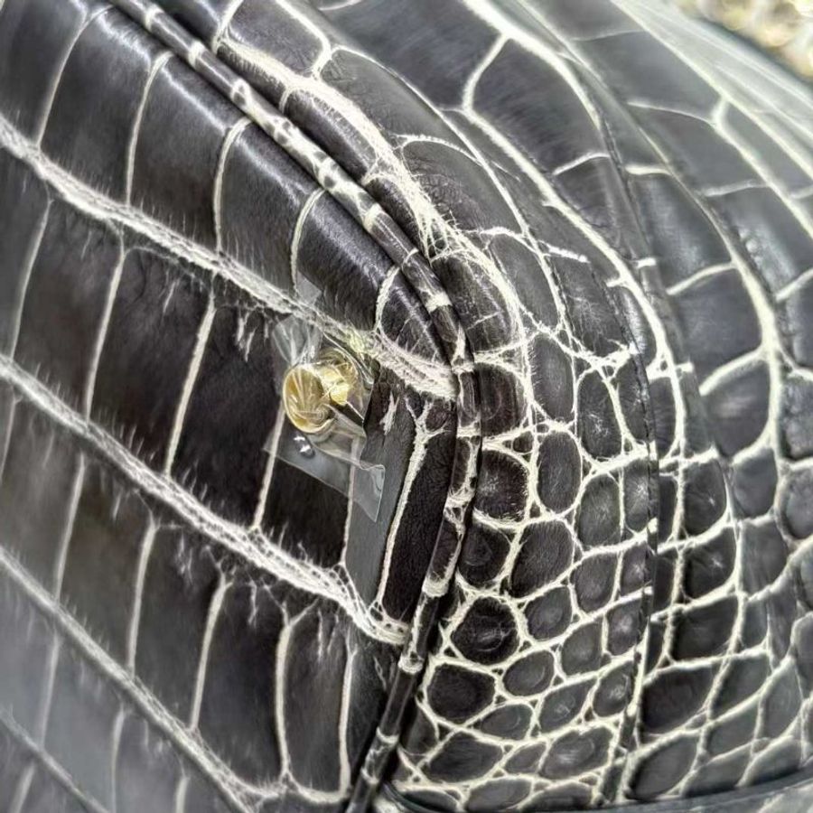 Dior 水桶 灰色 鰐魚皮 小號-7