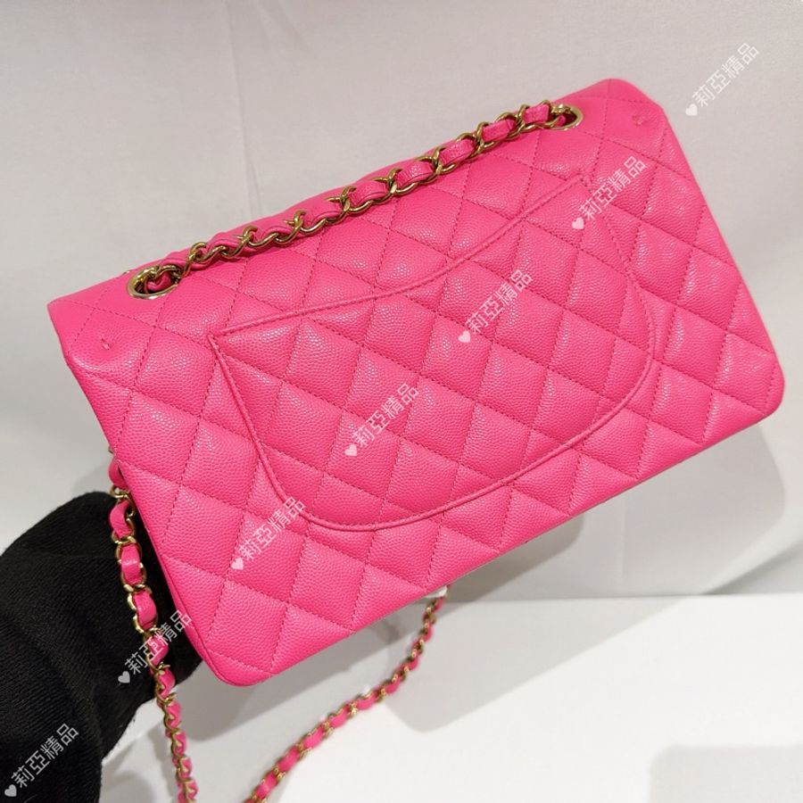 莉亞精品♡Chanel cf25 桃紅 二手美包-3