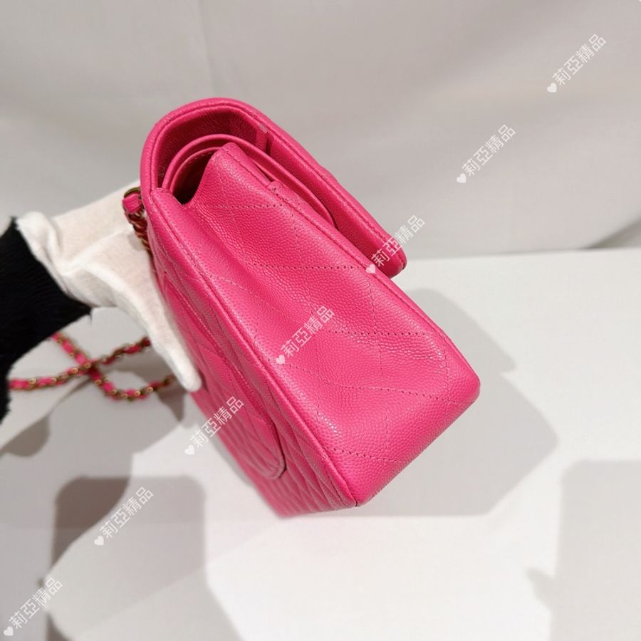 莉亞精品♡Chanel cf25 桃紅 二手美包-6