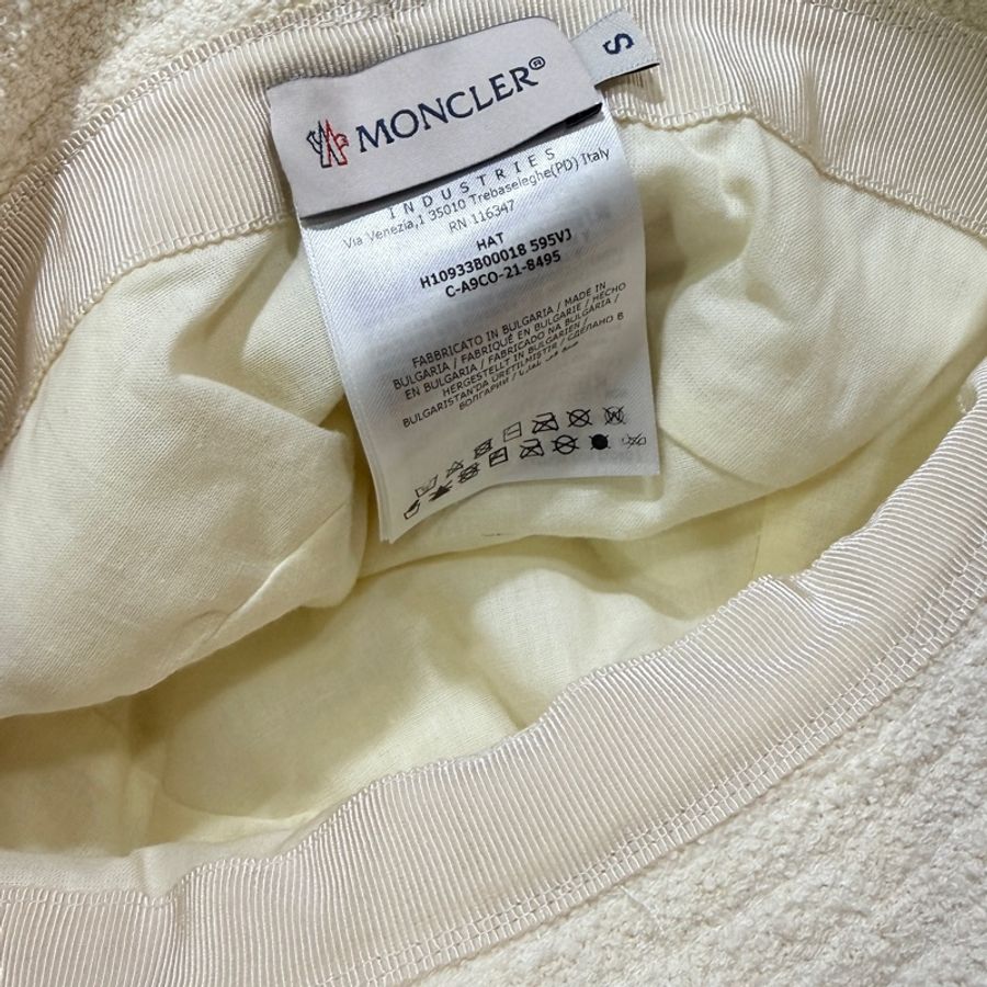 Moncler漁夫帽 帽子 白色S 9.8成新無污-8