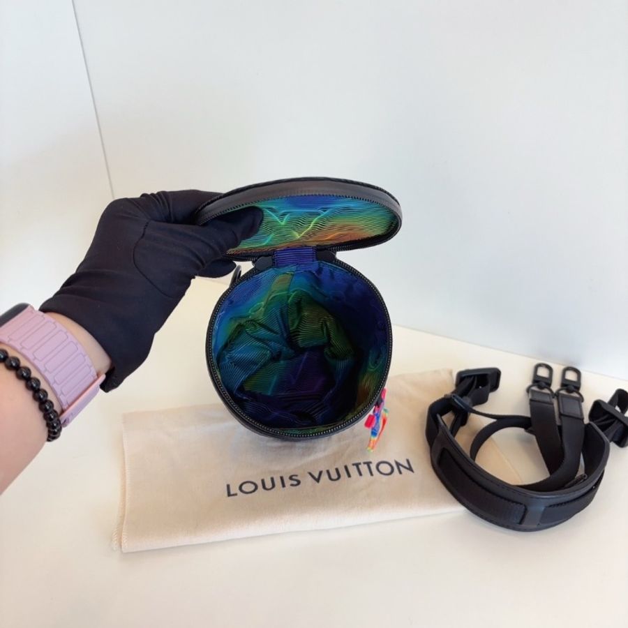 LV 2054 Expandable 炫彩水桶包秀款圓筒包12.5*12.5*13（加長23） 98新配件塵袋-2