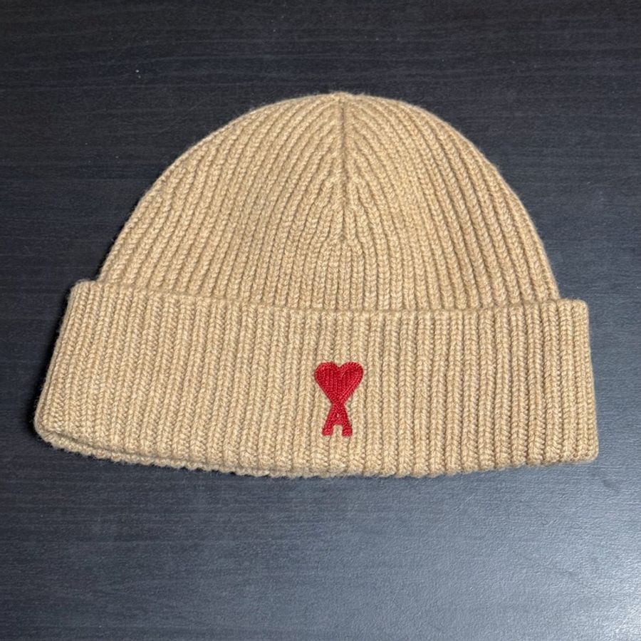 Ami Paris logo刺繡毛帽-0