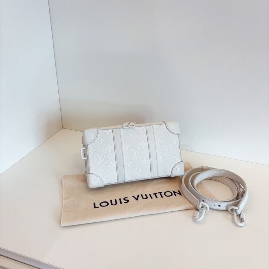 LV 秀款限定Soft Trunk稻草人印花軟盒白盒包 芯片款23*13*4 98新配件塵袋-5
