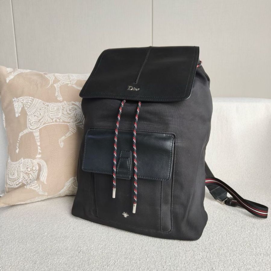 Dior帆布拼皮後背包41*30*12 98新配件塵袋-3
