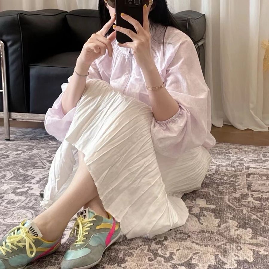 Miu Miu 尼龙拼接 系带运动鞋 绿色拼色 36 37-3