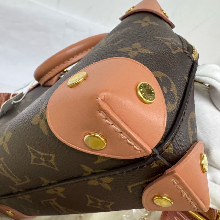 LV路易威登Trompette BB粉色鏈條包-5