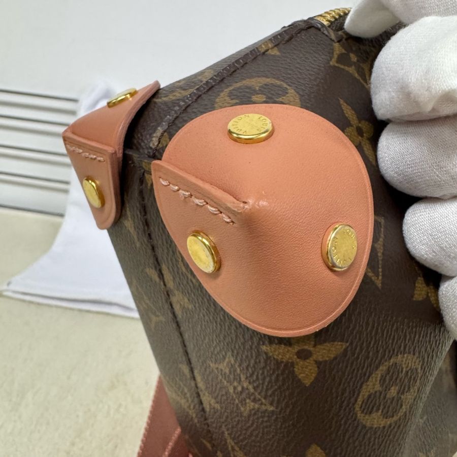 LV路易威登Trompette BB粉色鏈條包-14
