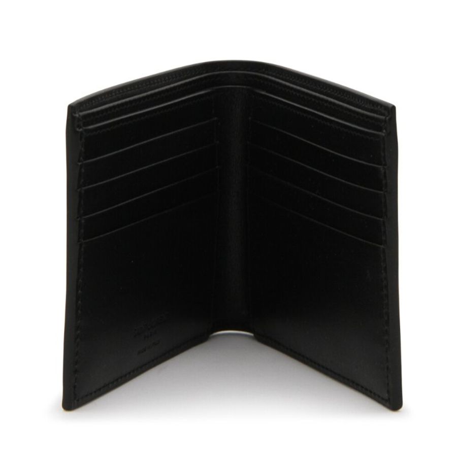 【YSL】SAINT LAURENT Paris East West Bifold 滑面皮革 卡夾 皮夾 短夾 黑色 396307-2