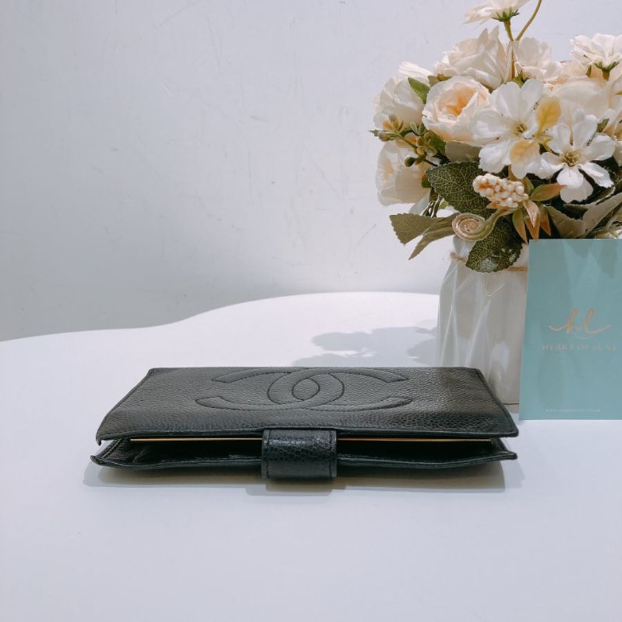 TW4667 Chanel 香奈兒復古CC字長夾 Vintage Long Wallet Caviar-3