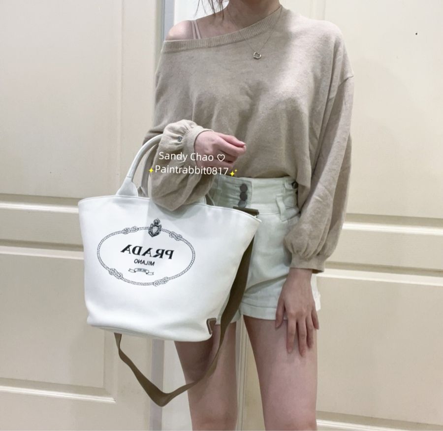 ෆ Prada 子母菜籃子包-3
