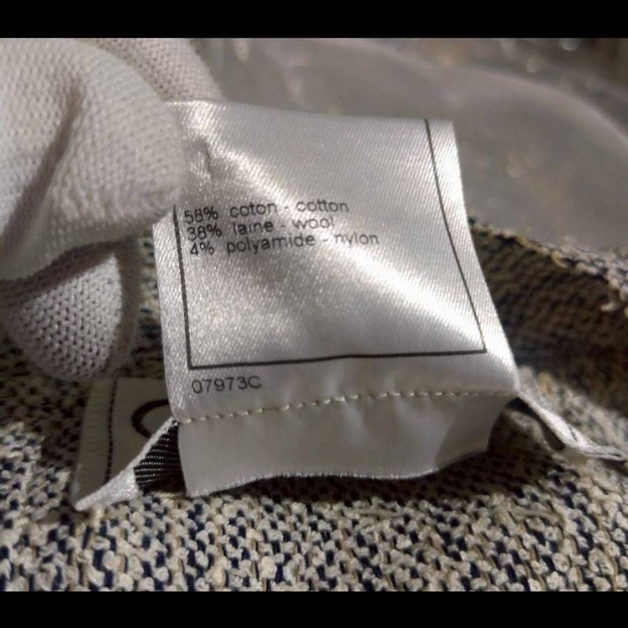 Chanel 黑白點毛織薄外套-26