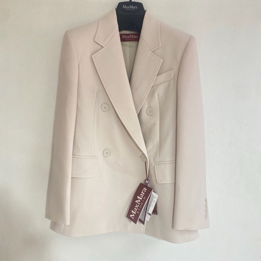 促銷品 Max Mara-Lamella 038 淺米色 西裝外套 偏大#34 36-4