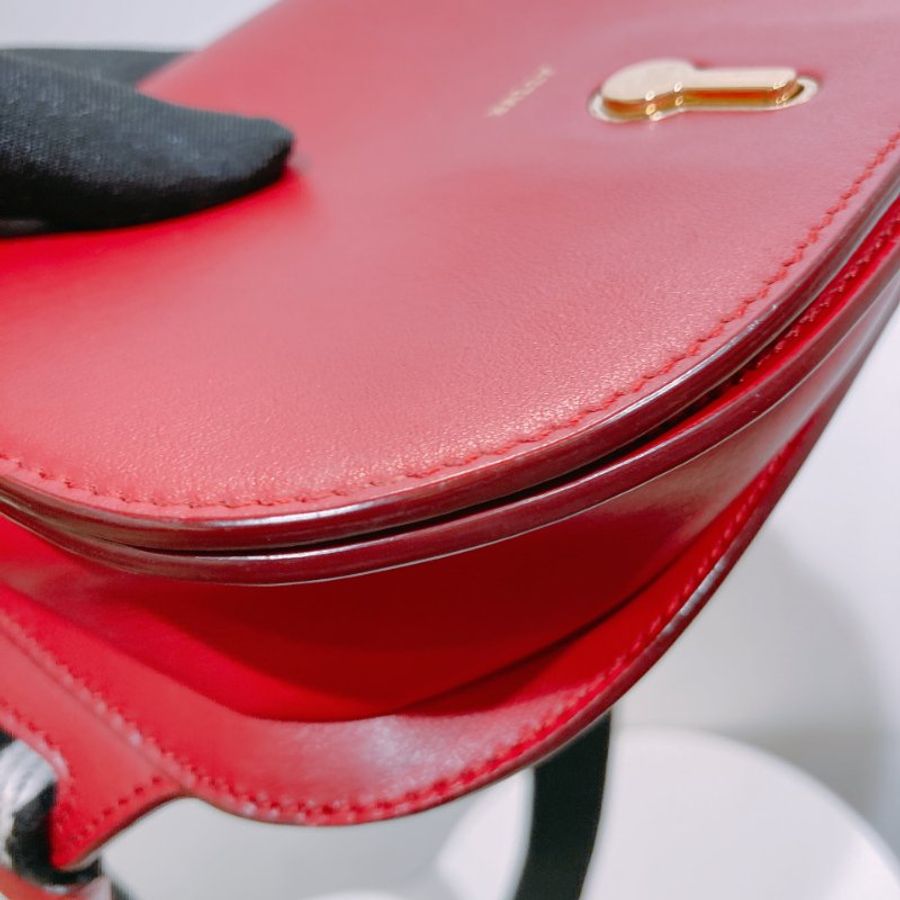 TW4671 Bally 巴利翻蓋式包包 Clayn Mini Crossbody Bag Red-4