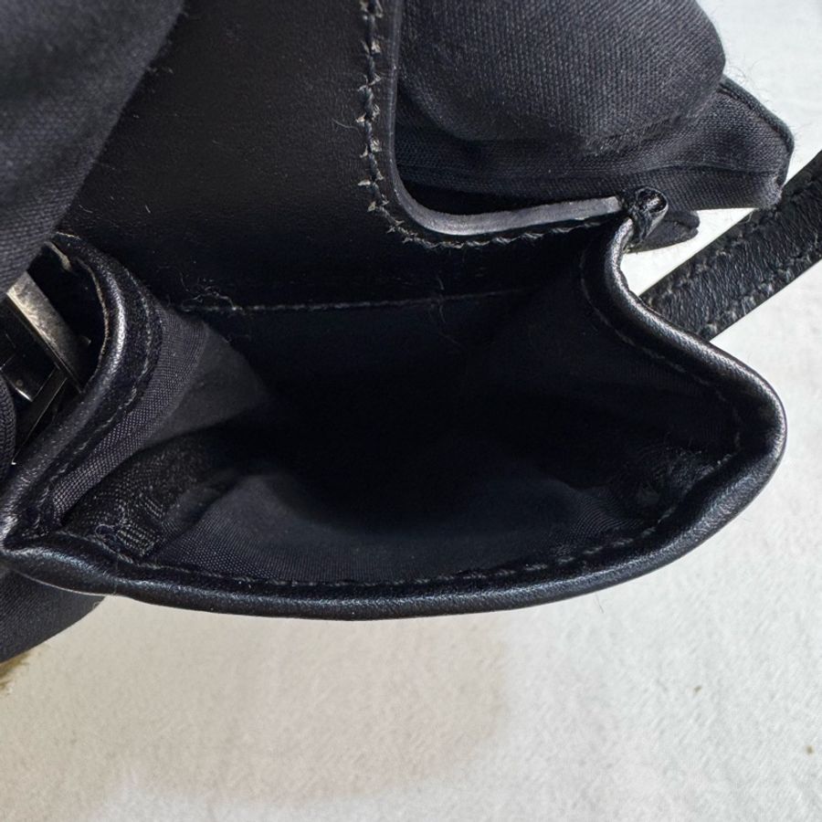 Gucci 中古黑色尼龍多功能鑰匙包-10