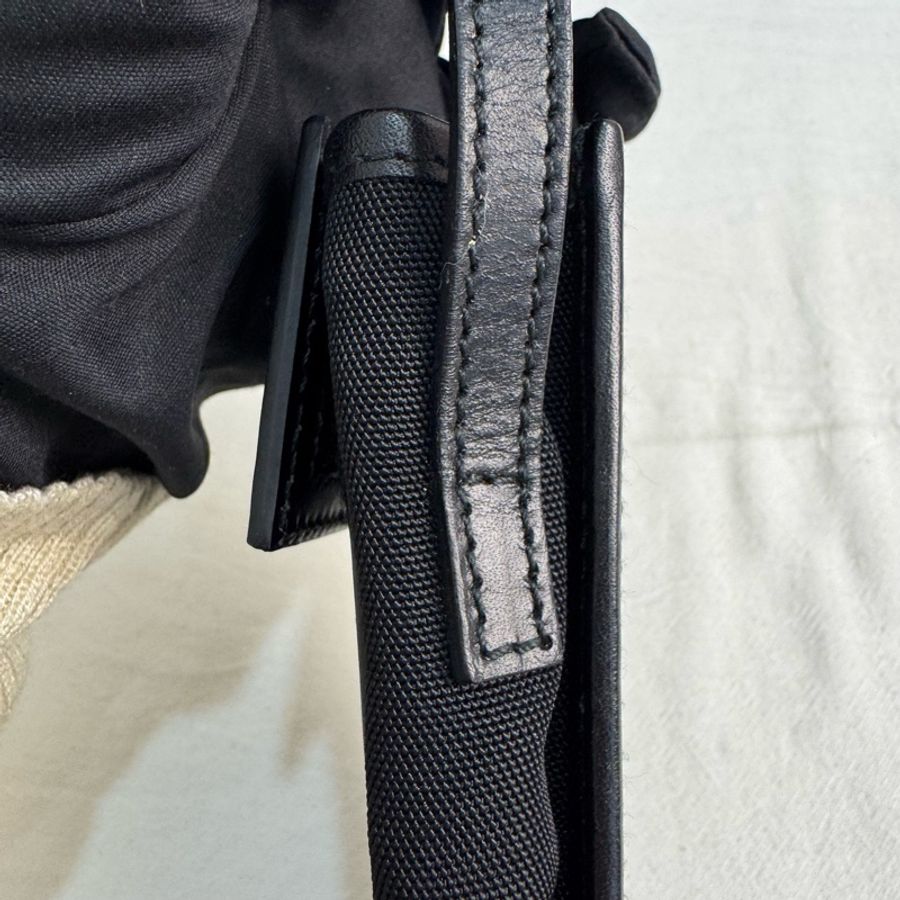 Gucci 中古黑色尼龍多功能鑰匙包-12