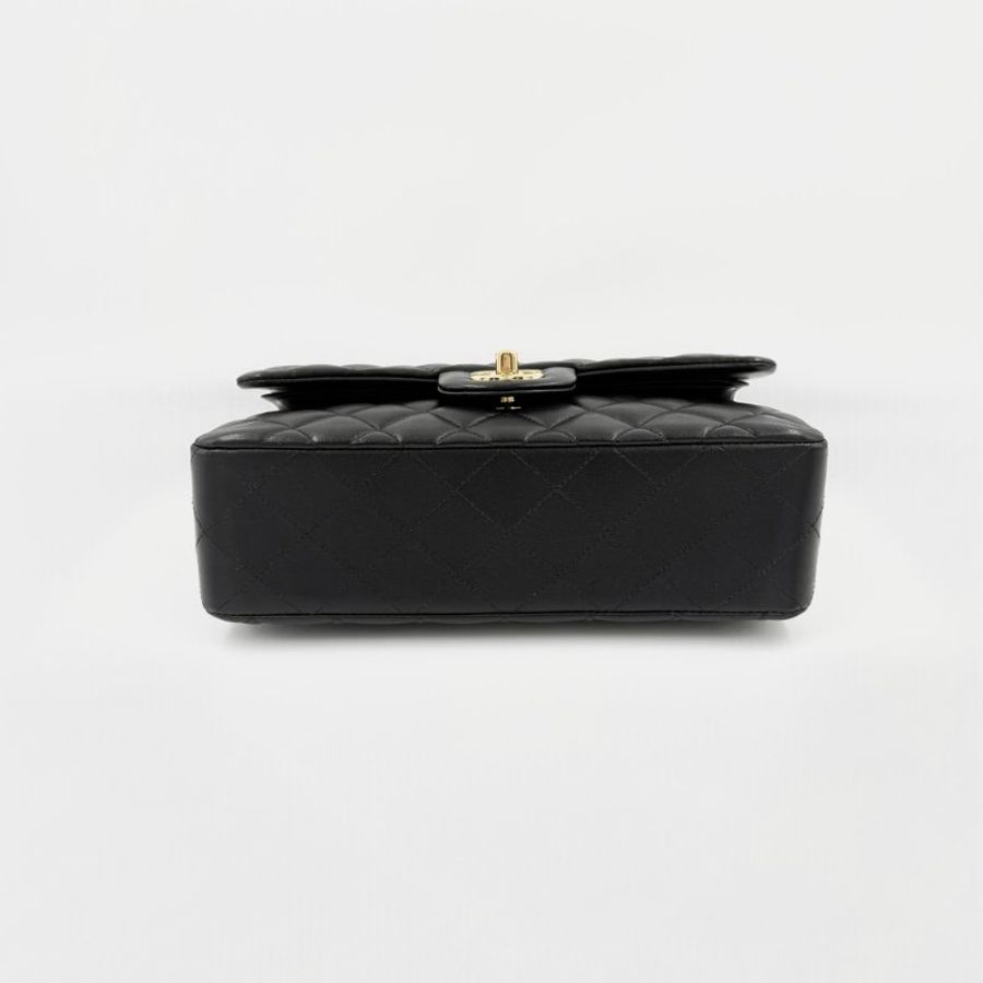 CHANEL - 黑色羊皮菱格金釦CF COCO ╻23cm-5