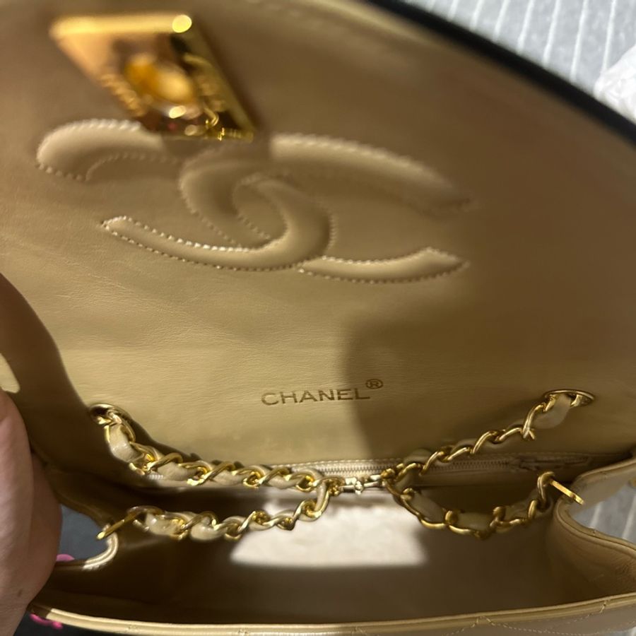 Chanel Vintage 奶茶色信封包 😍 美女們快來買包包吧-3