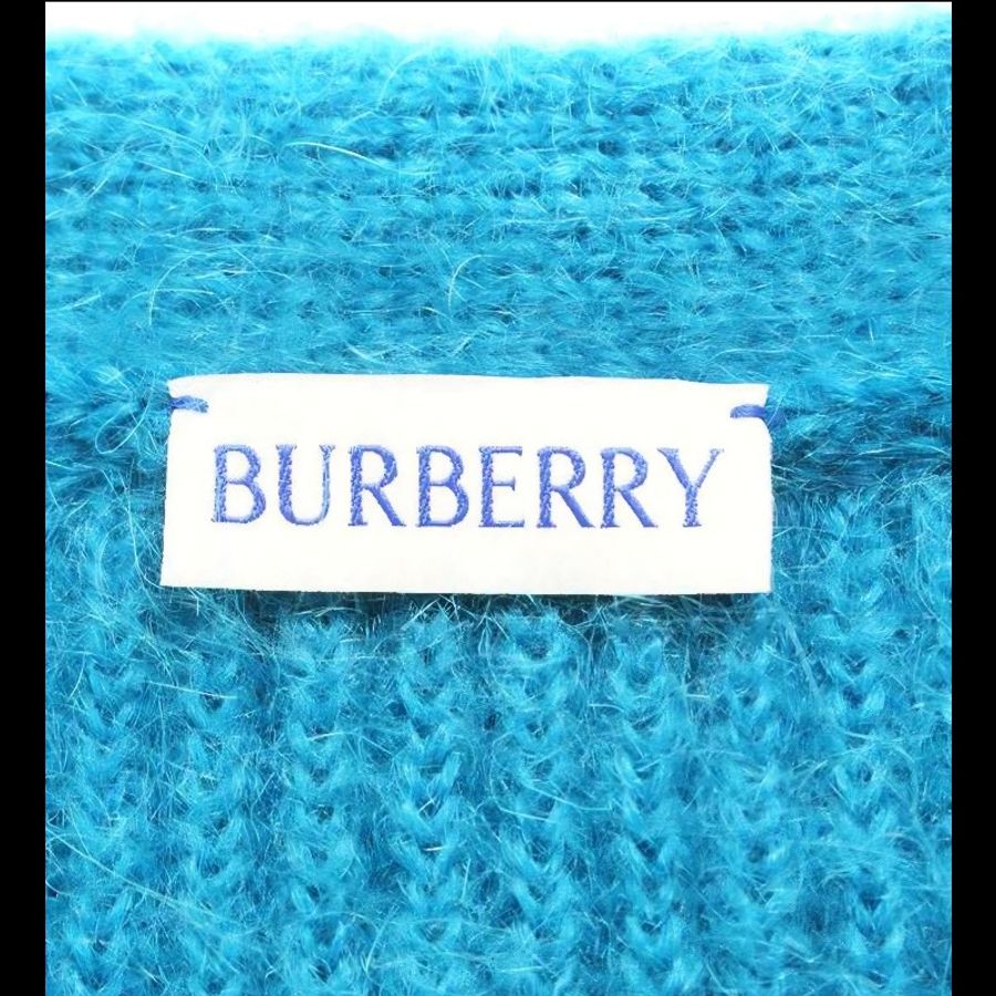 Burberry 雙色馬海毛羊毛混紡開襟衫 男款M 碼-4