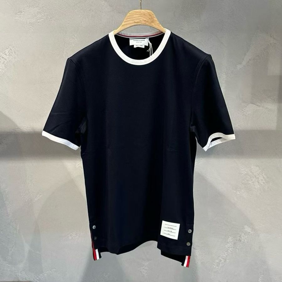 Thom Browne 男款 短袖 Tee#1 2 3 4  海軍藍/白色-0