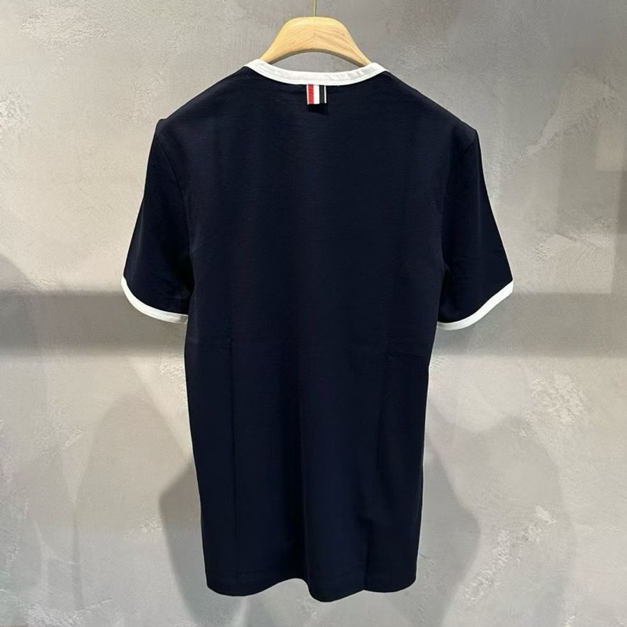 Thom Browne 男款 短袖 Tee#1 2 3 4  海軍藍/白色-1